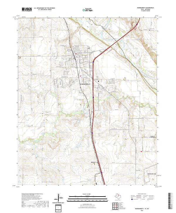 USGS Topographic Map – Burkburnett