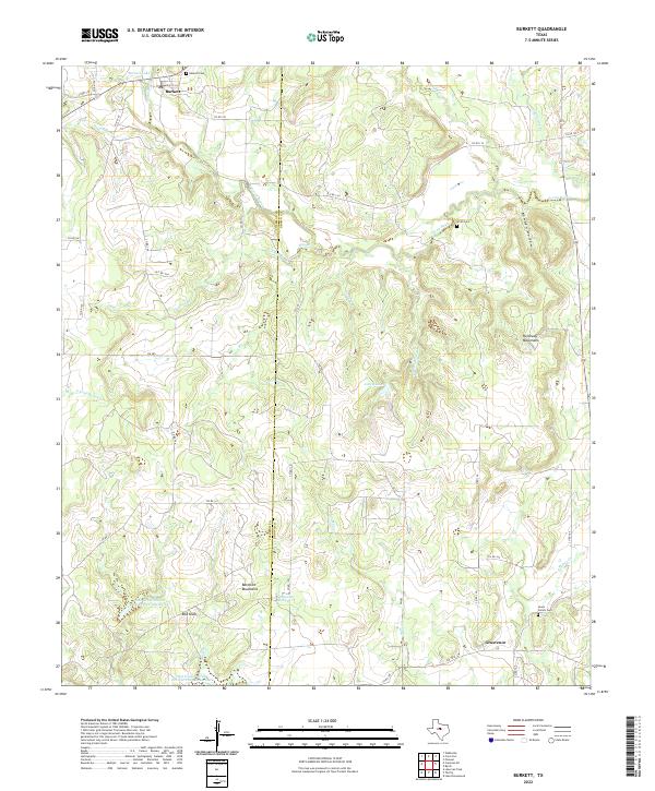 USGS Topographic Map – Burkett