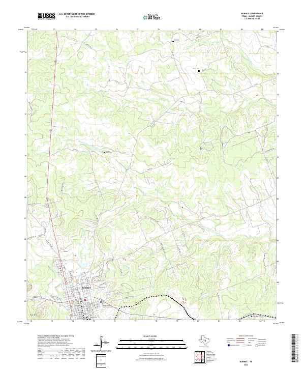 USGS Topographic Map – Burnet