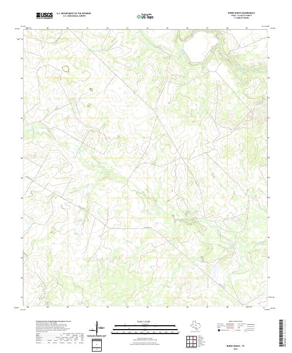 USGS Topographic Map – Burns Ranch