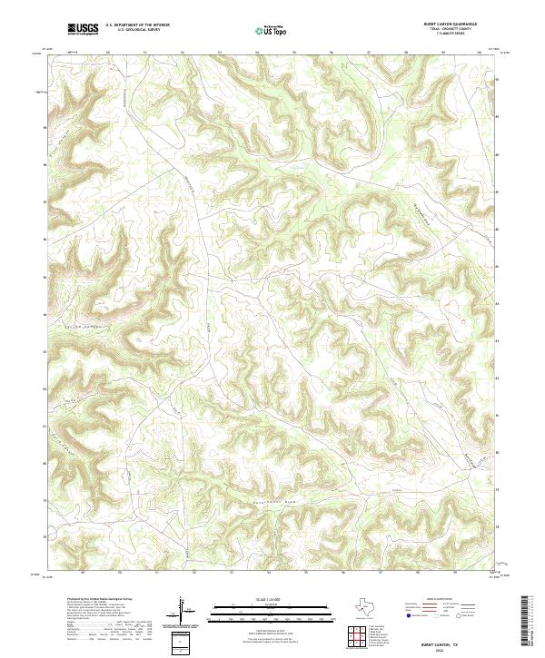USGS Topographic Map – Burnt Canyon