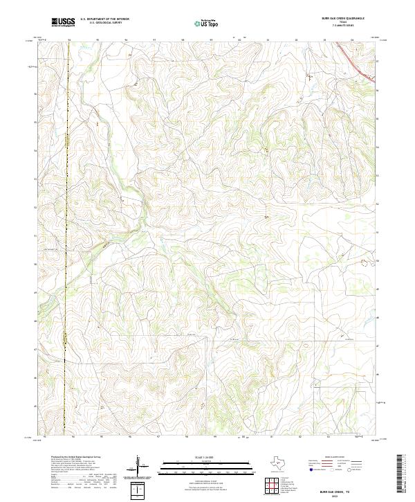 USGS Topographic Map – Burr Oak Creek