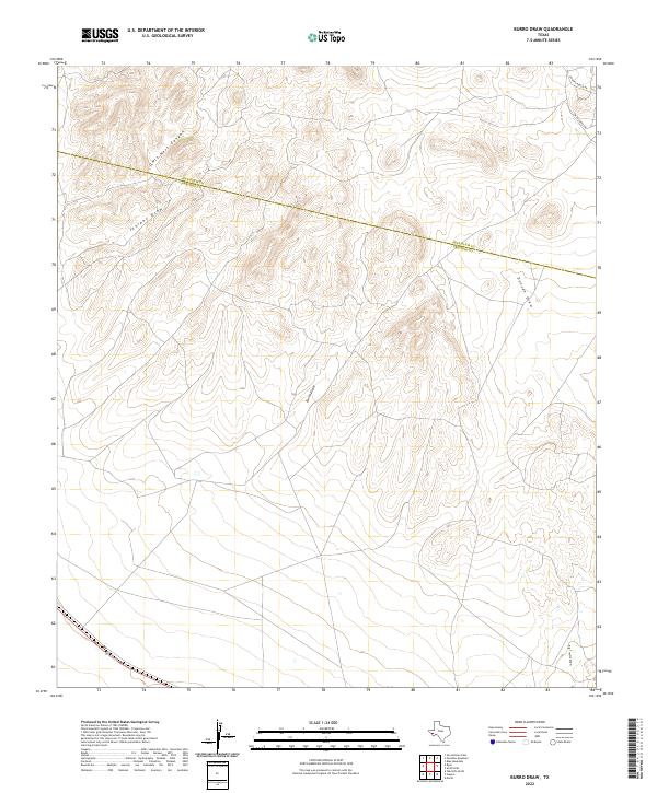 USGS Topographic Map – Burro Draw