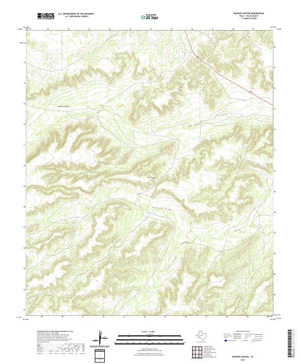 USGS Topographic Map – Busher Canyon