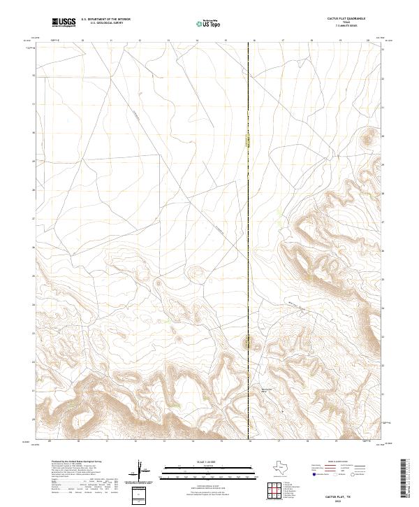 2022 Map of Cactus Flat, 2022 Print
