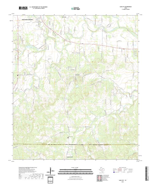 USGS Topographic Map – Cain City