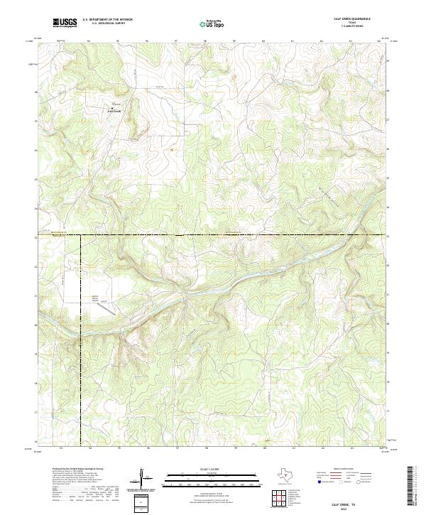 USGS Topographic Map – Calf Creek