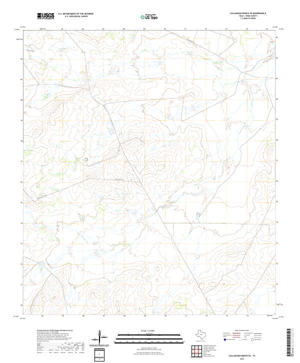 USGS Topographic Map – Callaghan Ranch SE