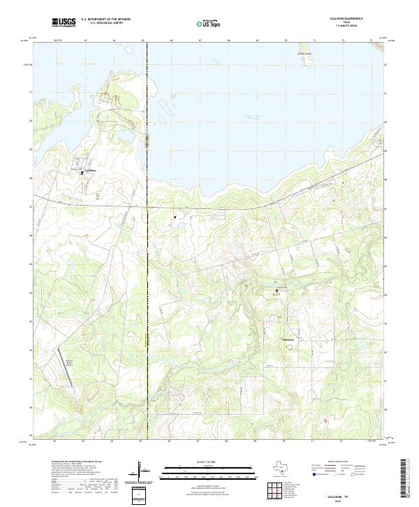 USGS Topographic Map – Calliham