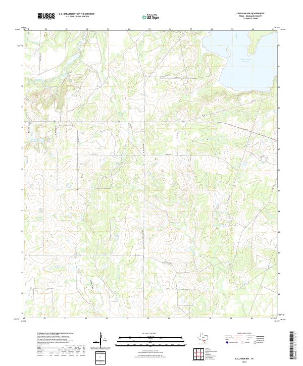 USGS Topographic Map – Calliham NW