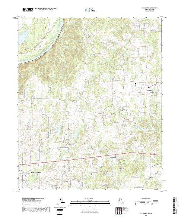 USGS Topographic Map – Callisburg