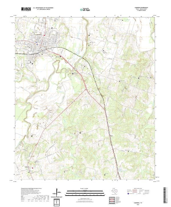 USGS Topographic Map – Cameron