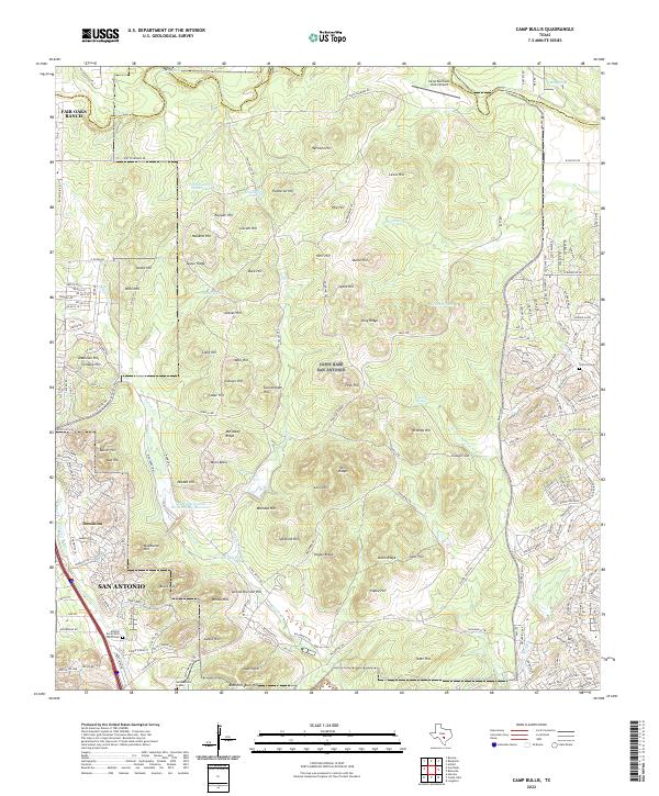 USGS Topographic Map – Camp Bullis