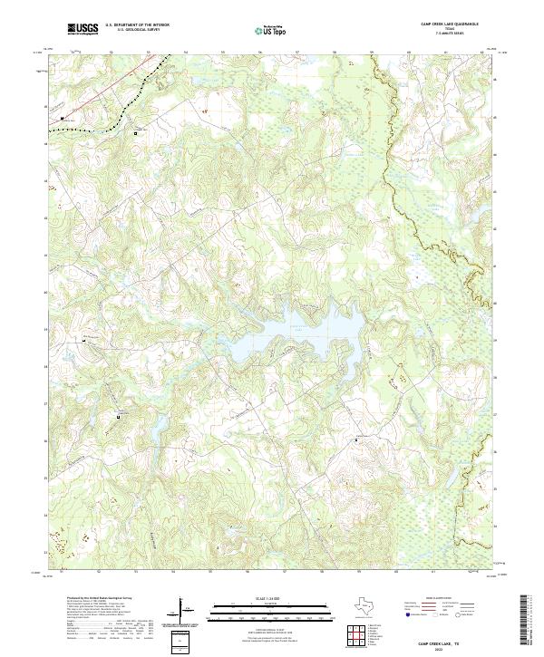 USGS Topographic Map – Camp Creek Lake