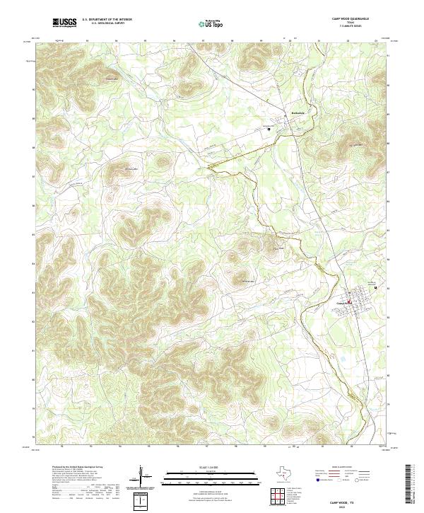 USGS Topographic Map – Camp Wood