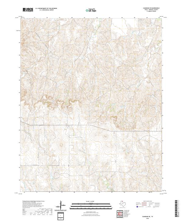 USGS Topographic Map – Canadian SE