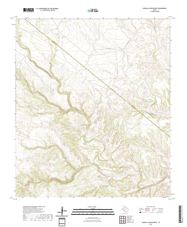 USGS Topographic Map – Candilla Canyon West