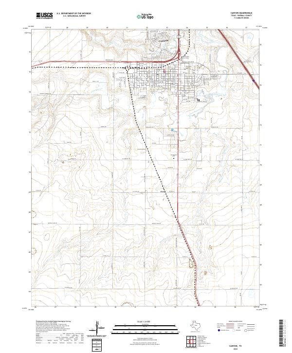 USGS Topographic Map – Canyon