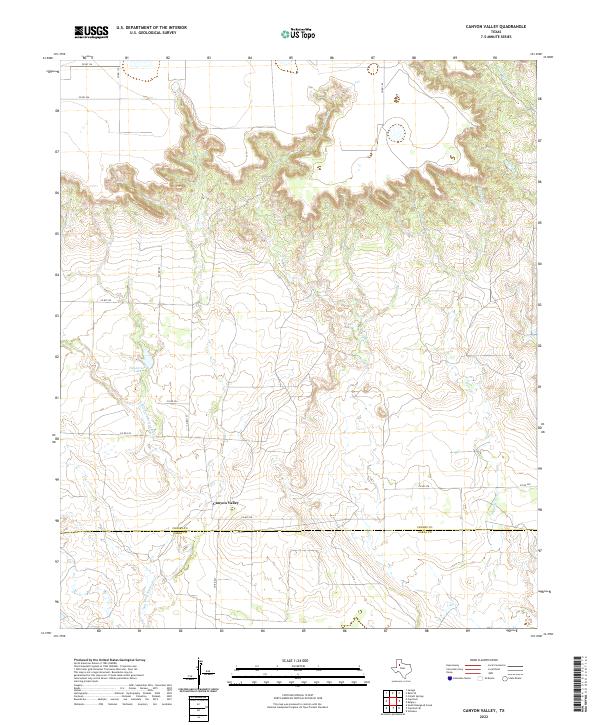 USGS Topographic Map – Canyon Valley