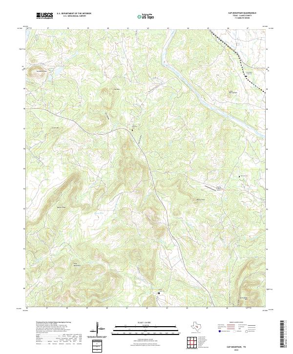 USGS Topographic Map – Cap Mountain