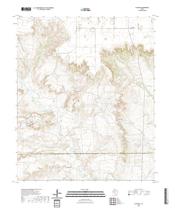 USGS Topographic Map – Cap Rock