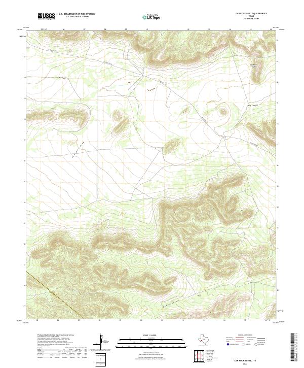 USGS Topographic Map – Cap Rock Butte
