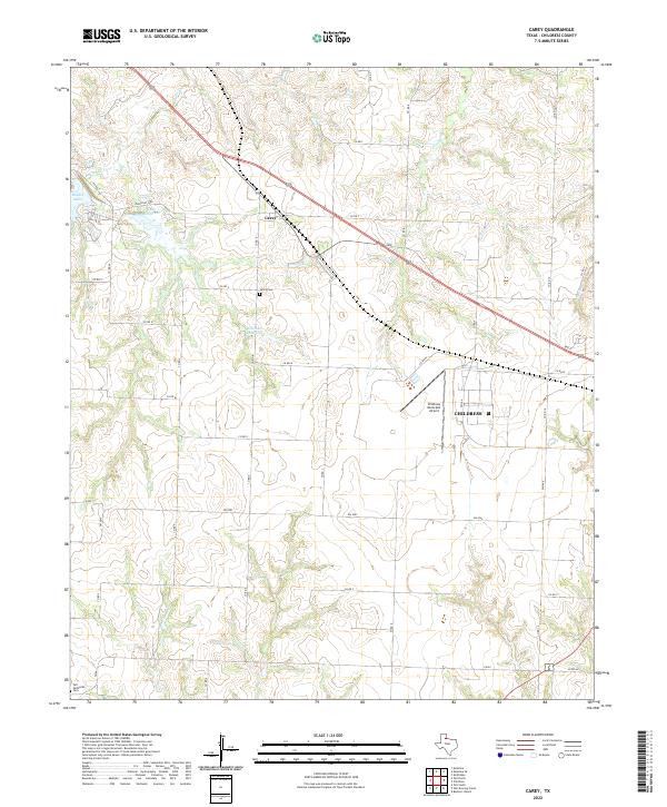 USGS Topographic Map – Carey