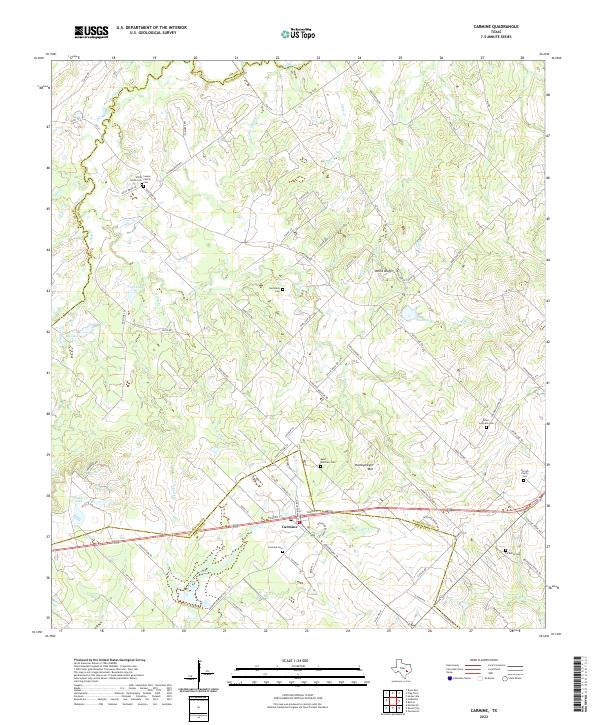 USGS Topographic Map – Carmine