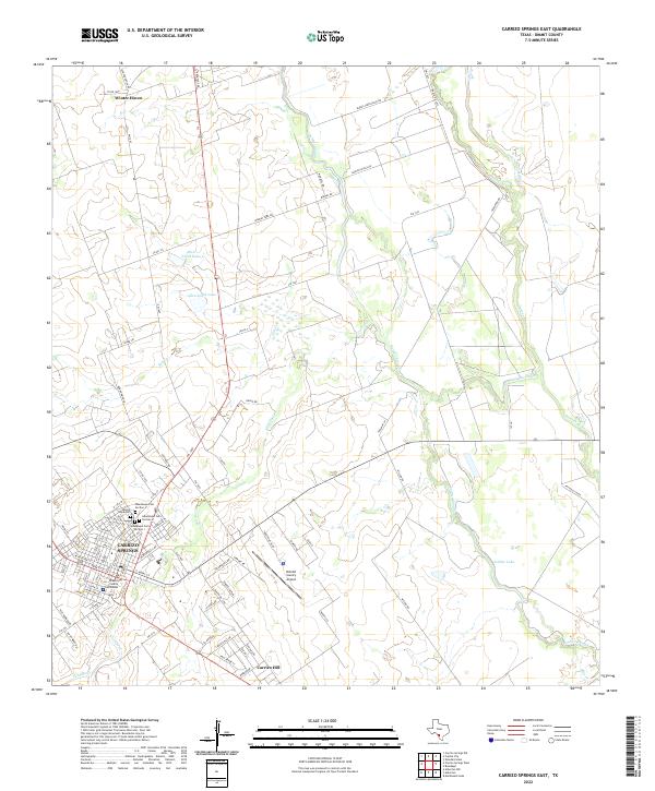 USGS Topographic Map – Carrizo Springs East
