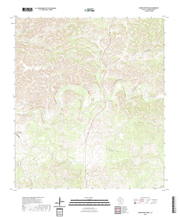 USGS Topographic Map – Carruthers Draw