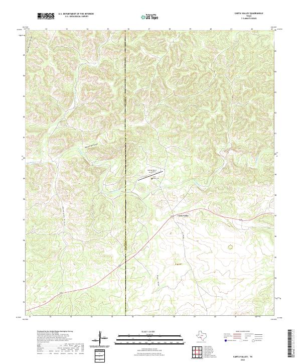 USGS Topographic Map – Carta Valley