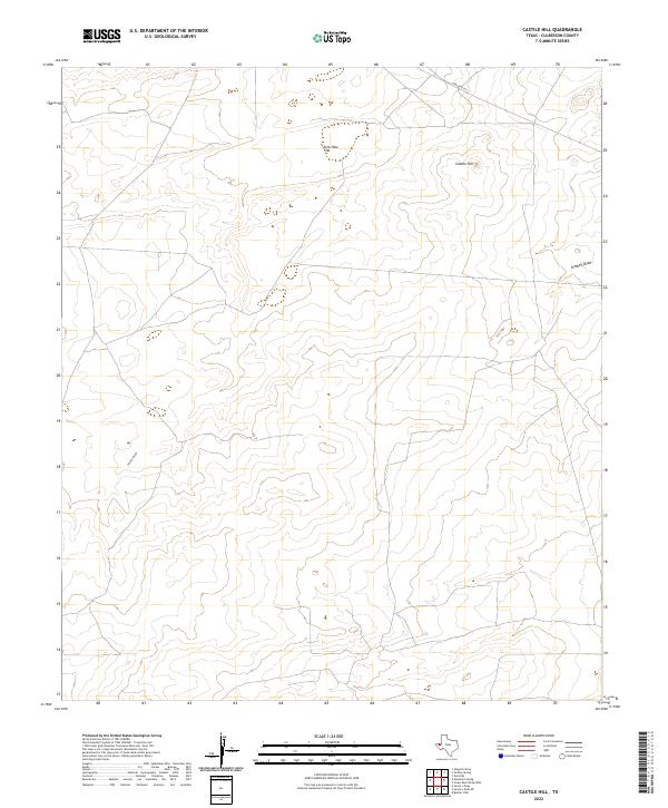 USGS Topographic Map – Castile Hill
