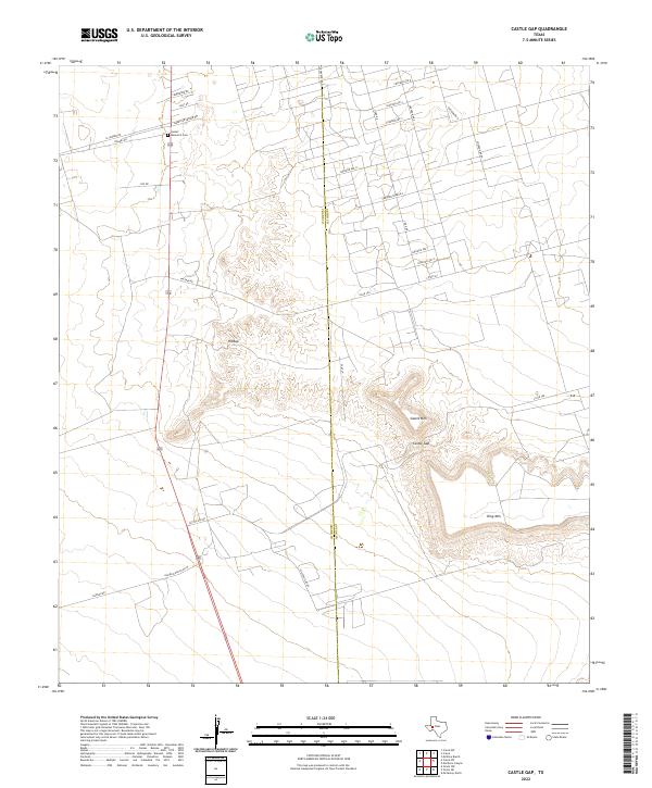 USGS Topographic Map – Castle Gap