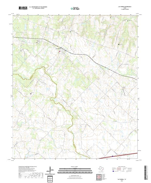 USGS Topographic Map – Cat Spring