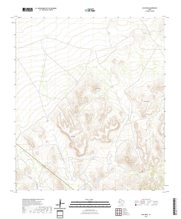USGS Topographic Map – Cave Mesa