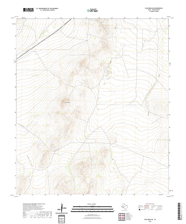 USGS Topographic Map – Cave Mesa NE