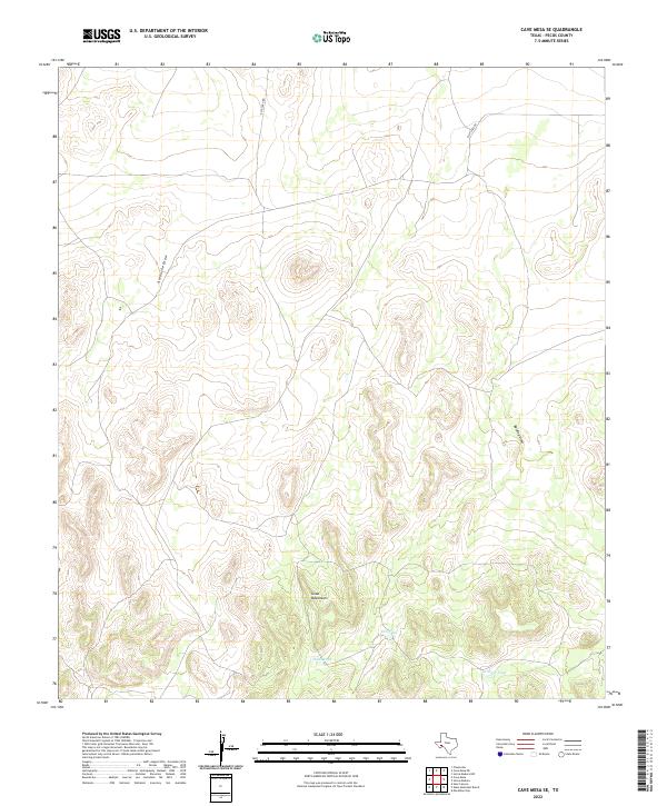 USGS Topographic Map – Cave Mesa SE
