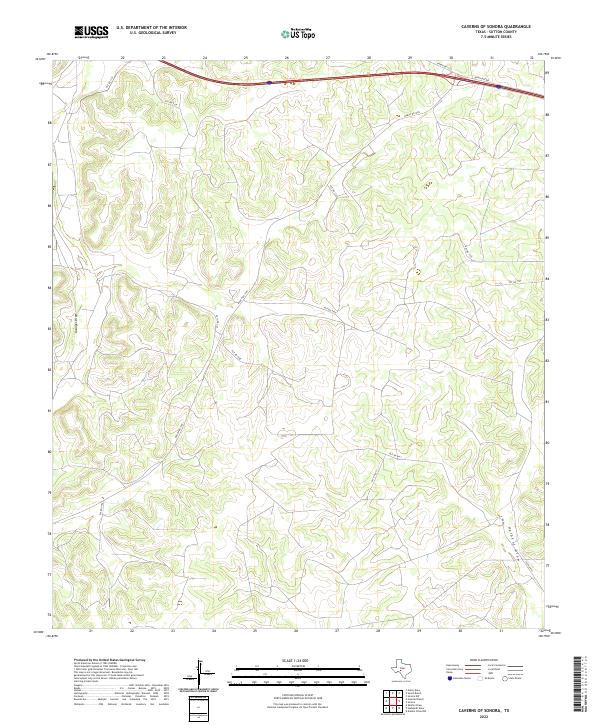 2022 Map of Caverns of Sonora, 2022 Print