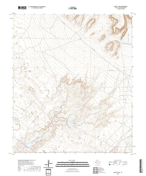 USGS Topographic Map – Cavett Lake