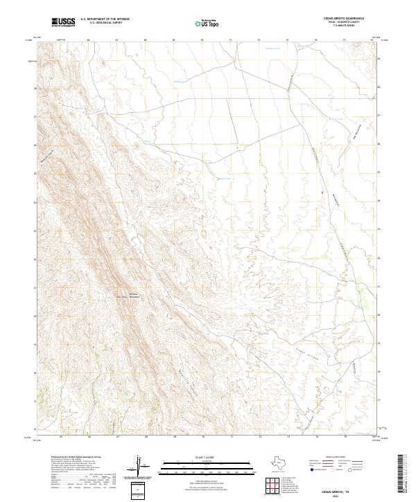 USGS Topographic Map – Cedar Arroyo