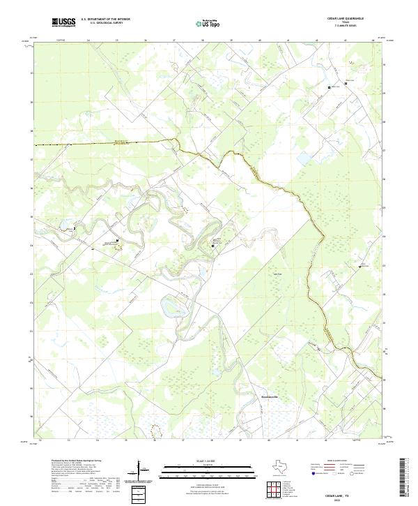 USGS Topographic Map – Cedar Lane