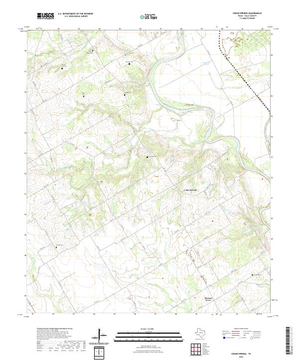 USGS Topographic Map – Cedar Springs
