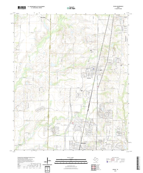 USGS Topographic Map – Celina