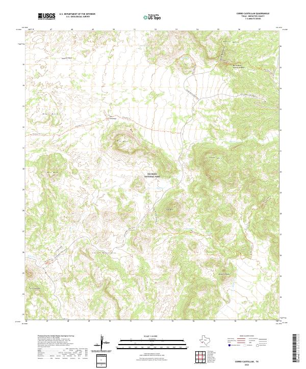 USGS Topographic Map – Cerro Castellan