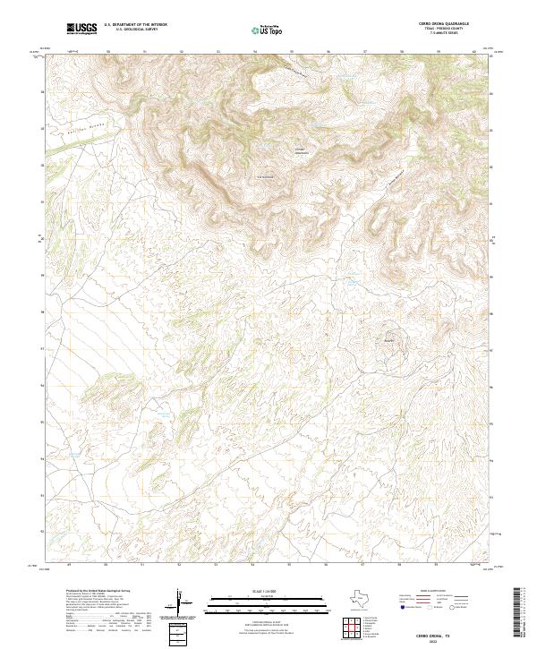 USGS Topographic Map – Cerro Orona