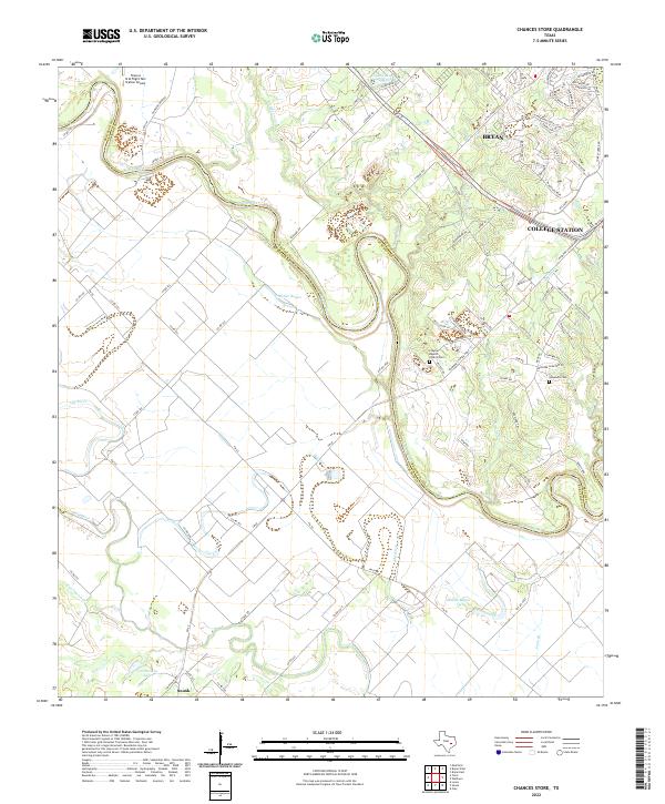 USGS Topographic Map – Chances Store