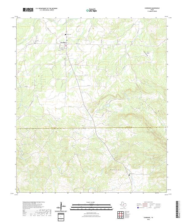 USGS Topographic Map – Cherokee
