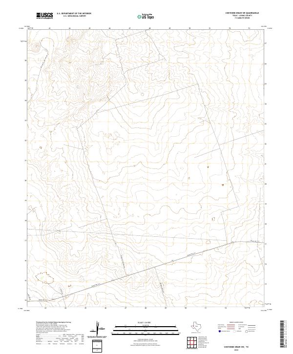 2022 Map of Cheyenne Draw SW, 2022 Print