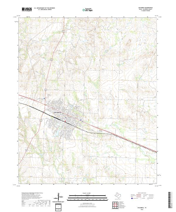 USGS Topographic Map – Childress