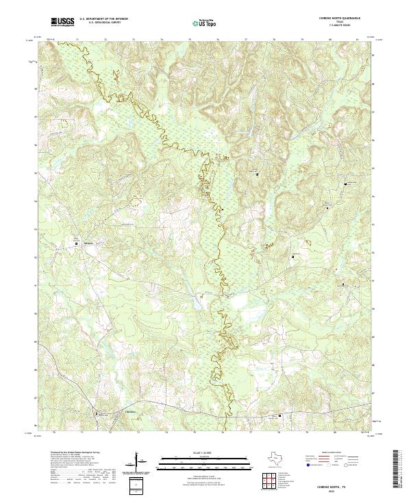 USGS Topographic Map – Chireno North
